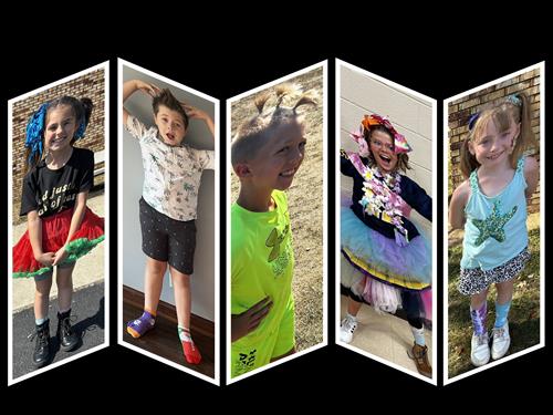 Pickerington ES Students in Wacky Outfits